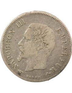 Napoléon III Tête nue 20 centimes Argent 1860 A - Paris 2