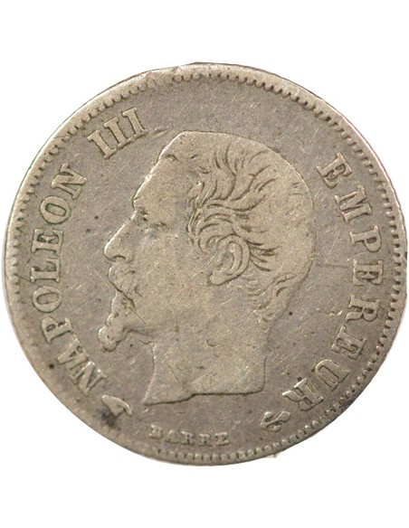 Napoléon III Tête nue 20 centimes Argent 1860 A - Paris