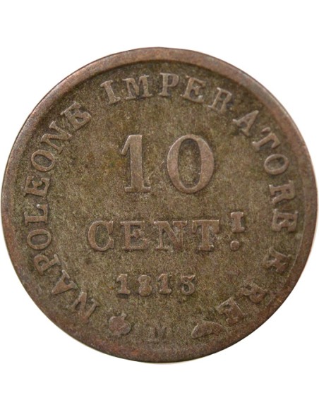 Roi d'Italie 10 centesimi Billon 1813 M Milan