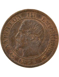 Napoléon III Tête Nue 1 centime Bronze 1856 A - Paris 2