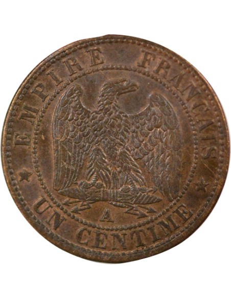 Napoléon III Tête Nue 1 centime Bronze 1856 A - Paris