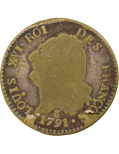 Au Génie 30 sols Laiton Argenté 1791 I Limoges