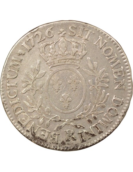 Louis XV Au Buste Habillé 1/2 écu Argent 1726 R Orléans