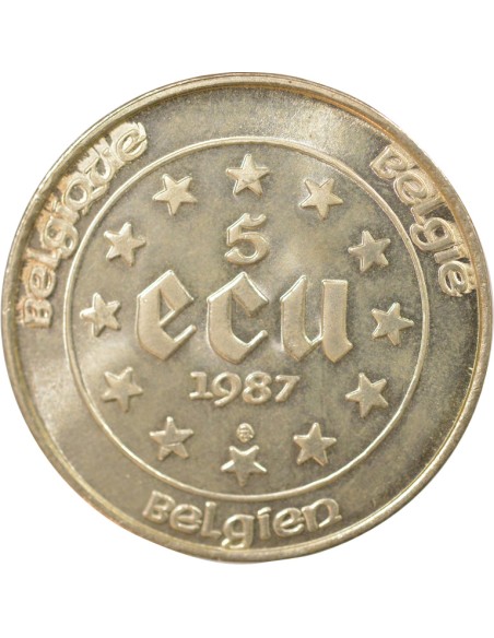 Belgique Charles Quint Charles Quint 5 francs / écus Argent 1987 B. Bruxelles