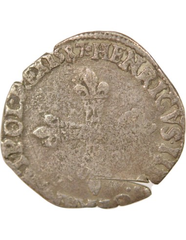 Henri III 1/8 ecu Argent 1587 9 Rennes