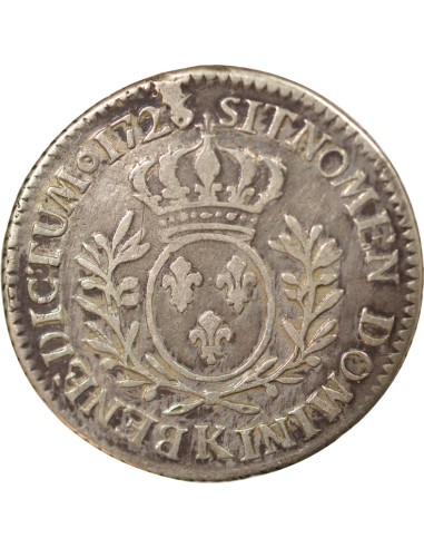 Louis XV Au Buste Habillé 1/5 écu Argent 1726 K Bordeaux