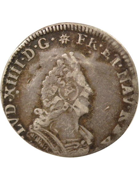 réformé 1/12 ecu Argent 1702 W Lille