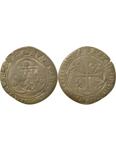 Louis XI A la Couronne 1 douzain Billon 1461-1483 Y Bourges