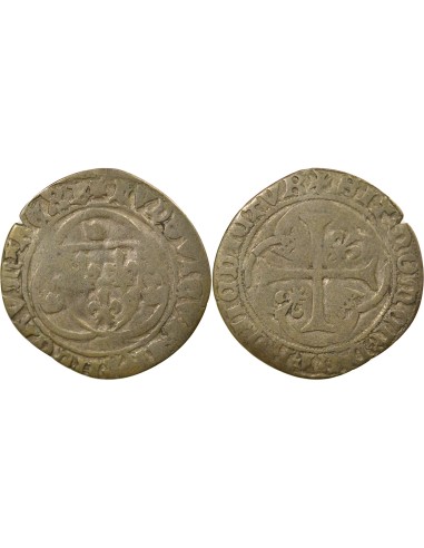 Louis XI A la Couronne 1 douzain Billon 1461-1483 Y Bourges