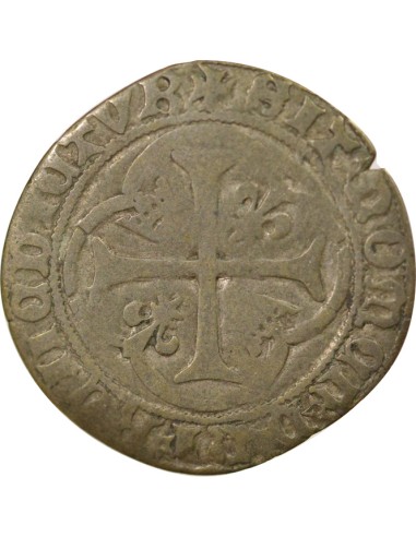 Louis XI A la Couronne 1 douzain Billon 1461-1483 Y Bourges