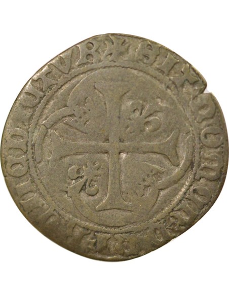 Louis XI A la Couronne 1 douzain Billon 1461-1483 Y Bourges
