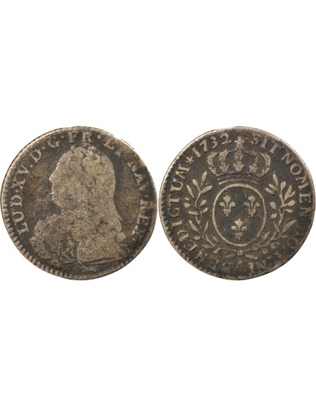 Louis XV Au Buste Habillé 1/10 écu Argent 1732 A - Paris