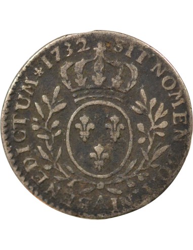 Louis XV Au Buste Habillé 1/10 écu Argent 1732 A - Paris