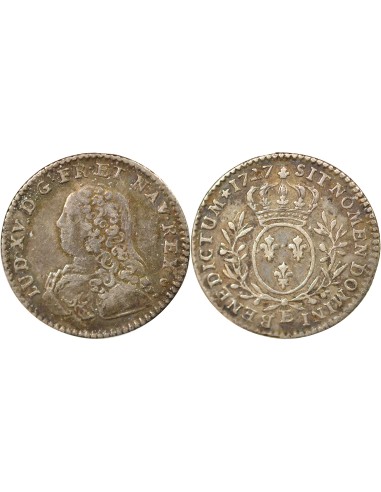 Louis XV Au Buste Habillé 1/10 écu Argent 1727 E Tours