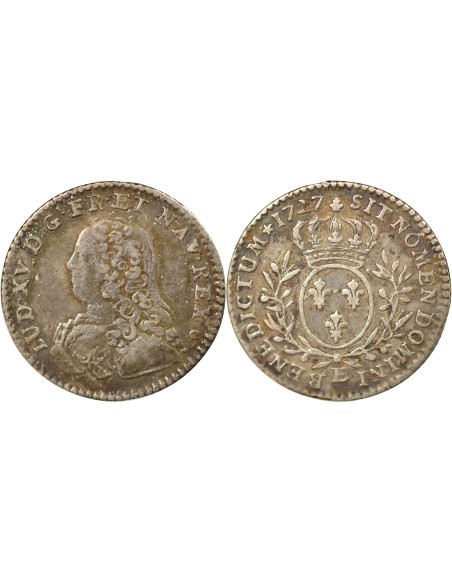 Louis XV Au Buste Habillé 1/10 écu Argent 1727 E Tours