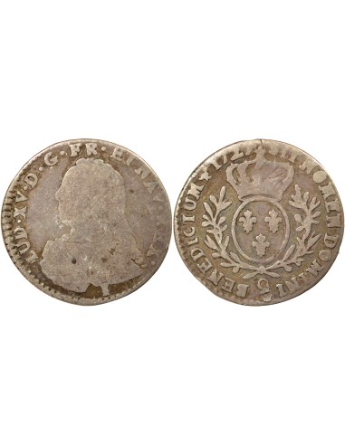 Louis XV Au Buste Habillé 1/10 écu Argent 1727 9 Rennes
