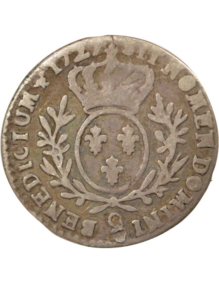 Louis XV Au Buste Habillé 1/10 écu Argent 1727 9 Rennes