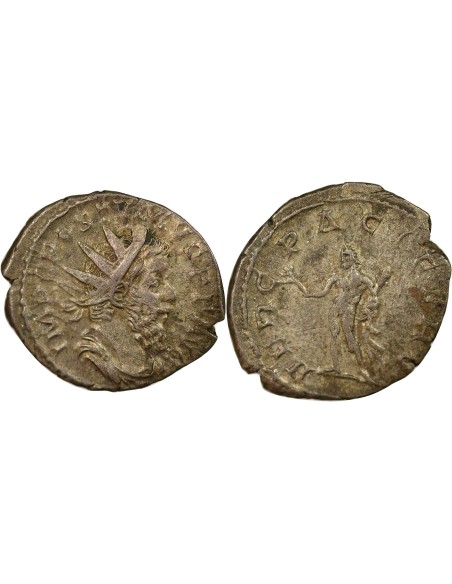 Empire des Gaules Postume Hercule debout 1 antoninien Billon 262 Trèves