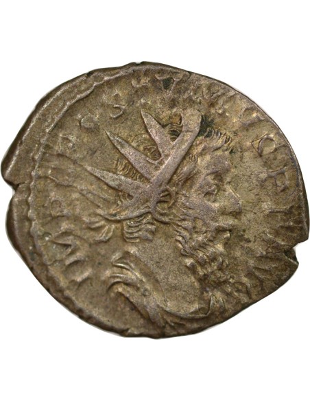 Empire des Gaules Postume Hercule debout 1 antoninien Billon 262 Trèves