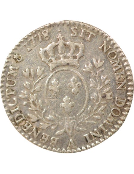 Louis XVI Au Buste Habillé 1/10 écu Argent 1778 A - Paris
