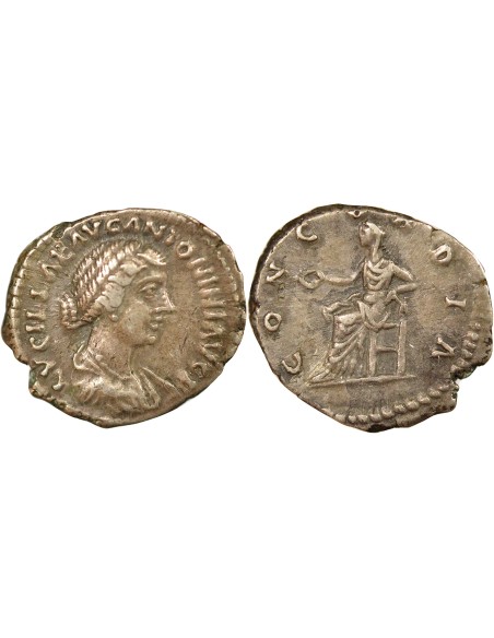 Rome Empire Lucilla Concordia 1 denier Argent 164-166 R Rome