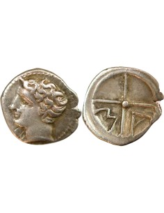 Grèce (Gaule) Tête à gauche 1 obole Argent 200-121 Av JC MA Marseille