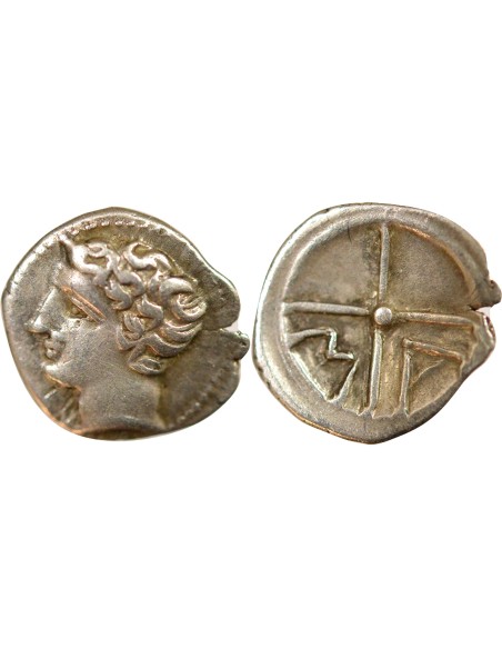 Grèce (Gaule) Tête à gauche 1 obole Argent 200-121 Av JC MA Marseille