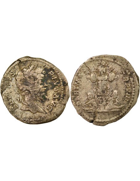 Rome Empire Septime Sévère Trophée Parthe 1 denier Argent 201 R Rome