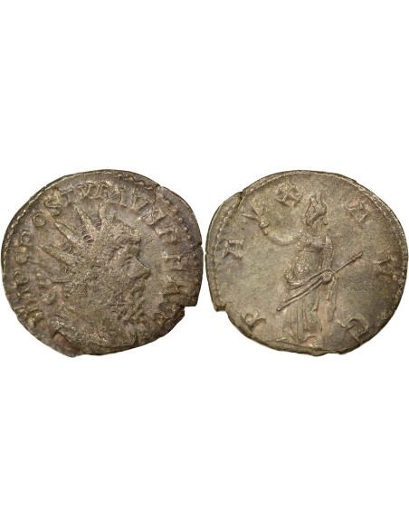 Empire des Gaules Postume Pax debout 1 antoninien Billon 268 Trèves