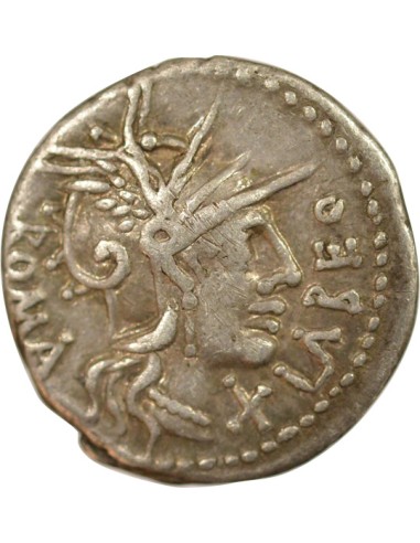 République Romaine Quintus Fabius Labeo 1 denier Argent 124 Av JC R Rome