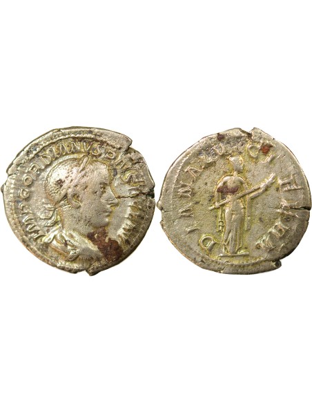 Rome Empire Gordien III Diane debout 1 denier Billon 241 R Rome