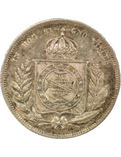 Brésil Pedro II 200 reis Argent 1863 R Rio de Janeiro 2