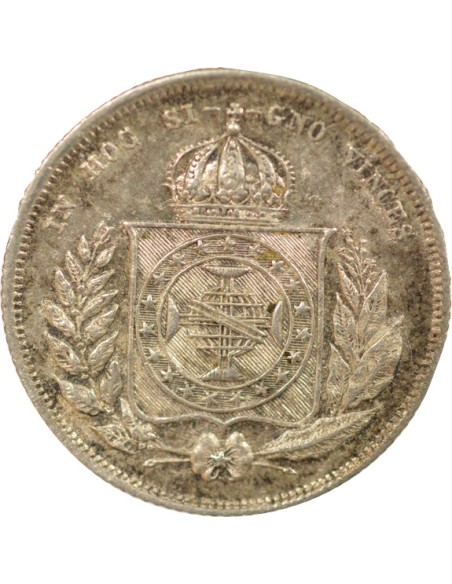 Brésil Pedro II 200 reis Argent 1863 R Rio de Janeiro