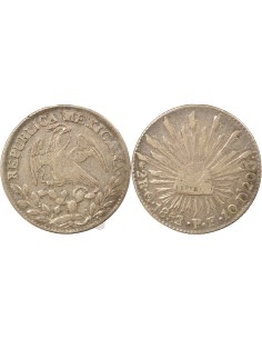 Mexique 2 reales Argent 1852/1 Go Guanajuato
