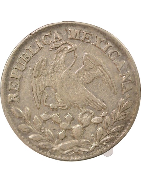 Mexique 2 reales Argent 1852/1 Go Guanajuato
