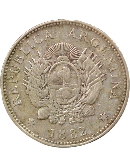 Argentine 20 centavos Argent 1882