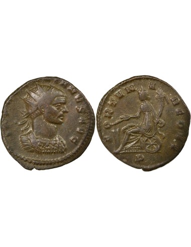 Rome Empire Aurélien Fortuna Assise 1 antoninien Billon 271-274 M Milan