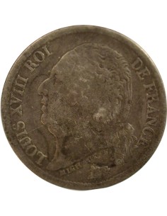Louis XVIII 1/2 franc Argent 1824 B Rouen 2