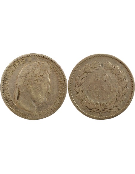Louis-Philippe Ier 50 centimes Argent 1846 A - Paris