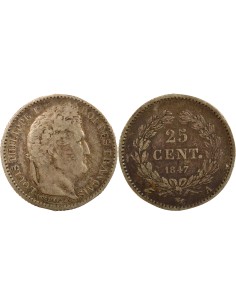 Louis-Philippe Ier 25 centimes Argent 1847 A - Paris