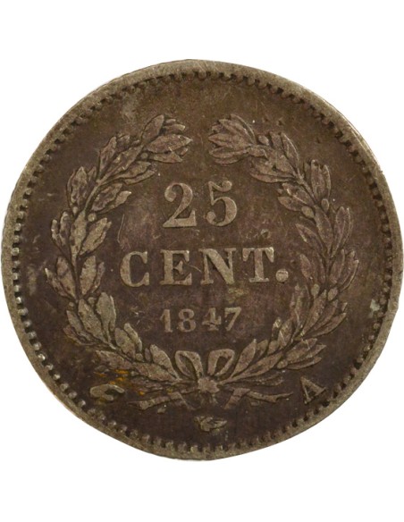 Louis-Philippe Ier 25 centimes Argent 1847 A - Paris