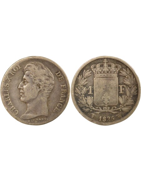 Charles X 1 franc Argent 1825 W Lille