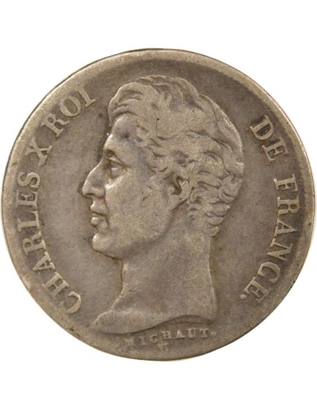 Charles X 1 franc Argent 1825 W Lille