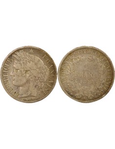 IIe République 1 franc Argent 1849 A - Paris