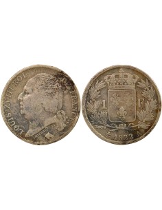 Louis XVIII 1 franc Argent 1822 A - Paris