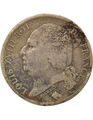 Louis XVIII 1 franc Argent 1822 A - Paris