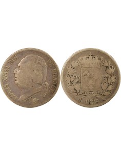 Louis XVIII 2 francs Argent 1822 A - Paris