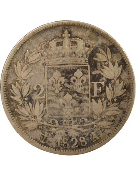 Charles X 2 francs Argent 1828 A - Paris