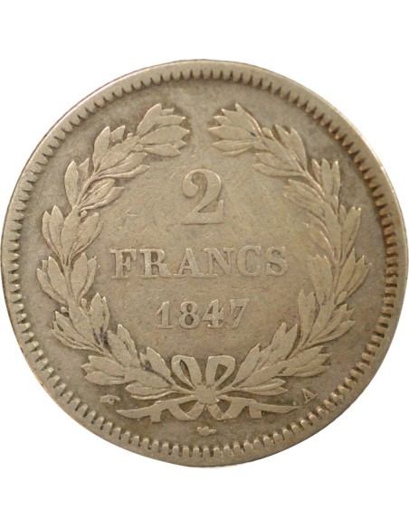 Louis-Philippe Ier 2 francs Argent 1847 A - Paris