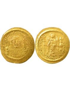 Byzance Justinien Ier Buste de Face 1 solidus Or 545-565 Constantinople